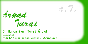 arpad turai business card