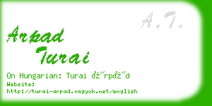 arpad turai business card